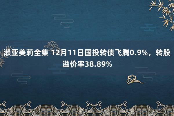 濑亚美莉全集 12月11日国投转债飞腾0.9%，转股溢价率38.89%