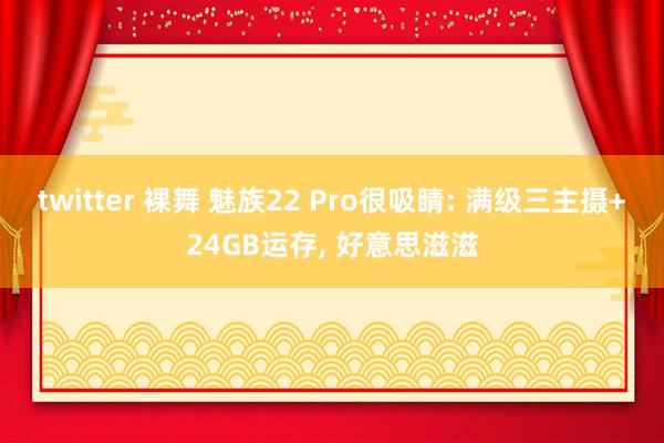 twitter 裸舞 魅族22 Pro很吸睛: 满级三主摄+24GB运存， 好意思滋滋