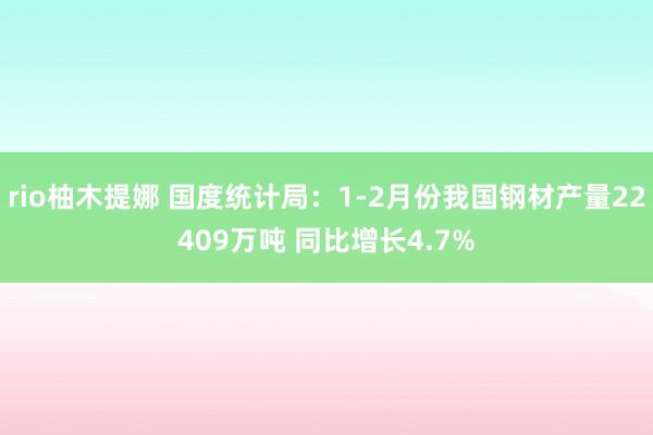 rio柚木提娜 国度统计局：1-2月份我国钢材产量22409万吨 同比增长4.7%