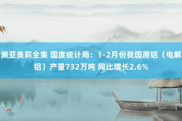 濑亚美莉全集 国度统计局：1-2月份我国原铝（电解铝）产量732万吨 同比增长2.6%