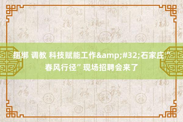 捆绑 调教 科技赋能工作&#32;石家庄“春风行径”现场招聘会来了