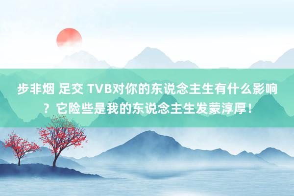 步非烟 足交 TVB对你的东说念主生有什么影响？它险些是我的东说念主生发蒙淳厚！