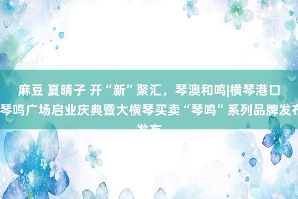 麻豆 夏晴子 开“新”聚汇，琴澳和鸣|横琴港口·琴鸣广场启业庆典暨大横琴买卖“琴鸣”系列品牌发布