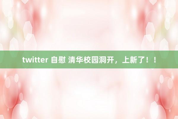 twitter 自慰 清华校园洞开，上新了！！