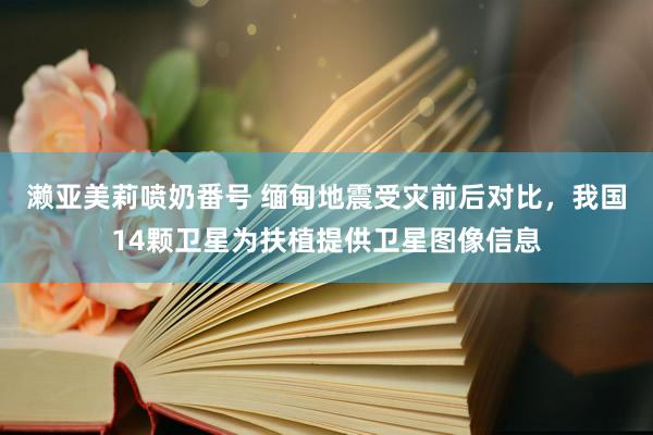 濑亚美莉喷奶番号 缅甸地震受灾前后对比，我国14颗卫星为扶植提供卫星图像信息