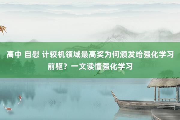 高中 自慰 计较机领域最高奖为何颁发给强化学习前驱？一文读懂强化学习