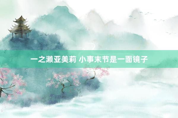 一之濑亚美莉 小事末节是一面镜子