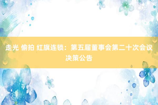 走光 偷拍 红旗连锁：第五届董事会第二十次会议决策公告