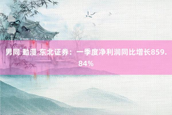 男同 動漫 东北证券：一季度净利润同比增长859.84%